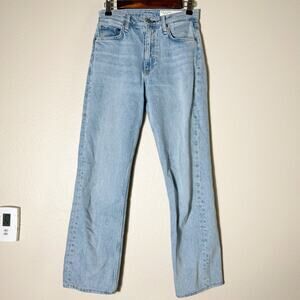 rag & bone | harlow mid-rise straight leg bloomfield light wash jeans sz 26